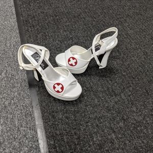 Patent Leather "Nurse" Wedge Heels